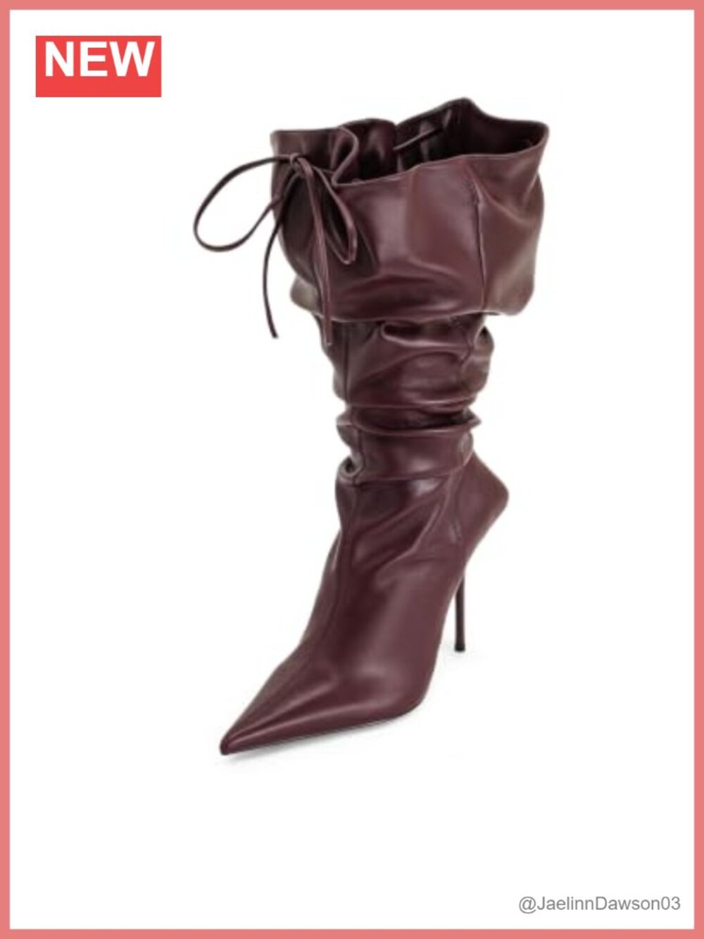 JW PEI Olivia Vegan Leather High Heel Ankle Booties Pointed Toe Lace-Up